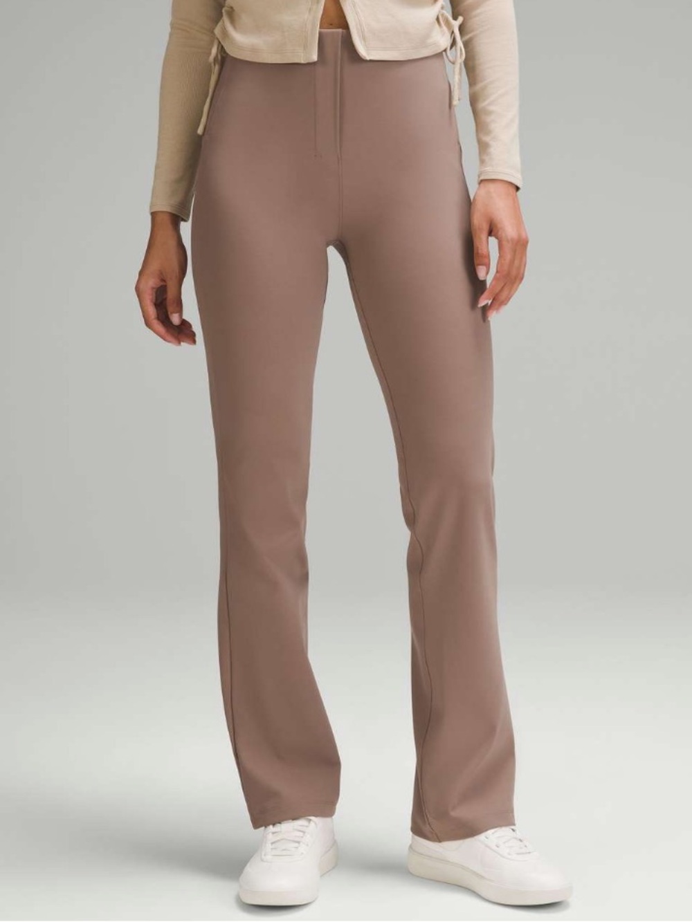 lululemon athletica neutral taupe boot‑cut pants